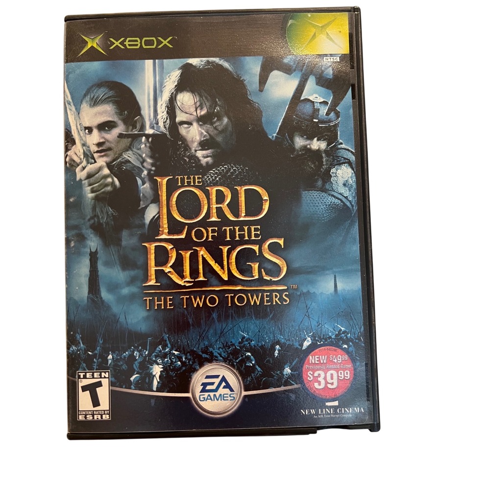 The Lord of the‎ Rings The Two Towers Microsoft Xbox Original EA Games CIB